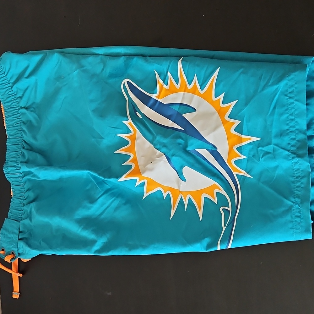 NFL Miami Dolphins Lined Swim Trunks, Size 14/16 🐬🏈